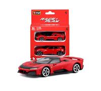 Bburago - Coffret Double Ferrari à l'échelle 1:43, Ferrari F80 et Purosangue, modèles réduits moulés sous Pression dans Leur livrée Rouge emblématique, Licence Officielle Ferrari, détails fidèles, 3+