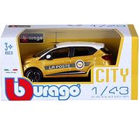 BBURAGO - Collection City - Assortiment de 6 véhicules - Voitures Miniatures à l'échelle 1:43 - en Métal Robuste - Jouet pour Enfant - à Collectionner dès 3 Ans