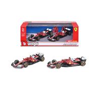 Bburago F1 18-36839-2-25 Team Ferrari #16 Leclerc & #44 Hamilton '25 - Modèle de Voiture Formule 1 à l'échelle 1:43 Die-Cast