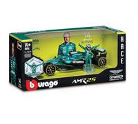Bburago F1 Aston Martin AMR25#14 Alonso avec Figurine de Pilote de Course (2025) - Modèle de Voiture de Formule 1 à l'échelle 1:24, Voiture de Collection fidèle à l'original, à partir de 14 Ans (18
