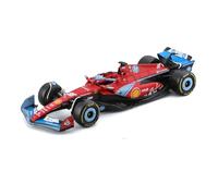 Bburago - F1 Ferrari SF-24 Miami GP 2024#16 Charles Leclerc, Voiture Miniature 1:43, réplique Officielle avec livrée spéciale Miami, détails fidèles, Licence Ferrari, âge recommandé 36+ Mois