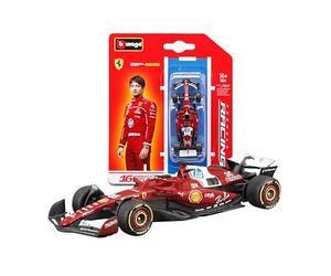 Bburago - F1 Ferrari SF-25#16 Charles Leclerc 2025, Voiture Miniature à l'échelle 1:64, réplique d'une monoplace de Formule 1, Licence Officielle Ferrari, Blister de Collection, 14+