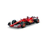 Bburago F1 Formula 1 Ferrari SF-24 (2024) avec casque - SAINZ - Échelle 1:18 - Réplique de voiture de course de collection incroyablement détaillée