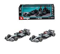 BBurago Set 1:43 Mercedes GP F1 W15 – #44 Hamilton + #63 Russell 2024 BU38201-SET