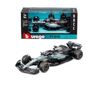 Bburago - F1 Mercedes-AMG W16 2025#63 Russell, Voiture Diecast à l'échelle 1:43 avec détails Authentiques, réplique F1 Mercedes, livrée Argent/Noir, Licence Officielle, âge recommandé 3+ Ans