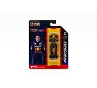 Bburago - F1 Red Bull Racing RB21 2025#1 Max Verstappen, Voiture diecast à l'échelle 1:64, réplique détaillée de monoplace de Formule 1, Couleurs Officielles, Blister de Collection, 14+