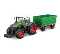 Bburago FARMLAND Fendt 1050 Vario Tracteur à benne double face, vert, avec volant d'inertie, pour enfants à partir de 3+ (18-31692)
