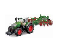 1:50 BURAGO Fendt Vario 1050 Tractor With Whirl Rake Trailer 2016 BU31665-BK
