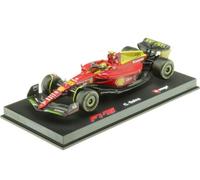 BBurago - Modèle de voiture statique Ferrari F1-75 Monza GP 2022 Sainz Vitrine 1/43