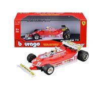 Bburago - Ferrari 312 T4 Short Tail GP Monaco 1979#11 Jody Scheckter, Voiture Miniature 1:18, réplique Historique avec Pilote et livrée Monaco, sous Licence Ferrari, âge 14+ Ans
