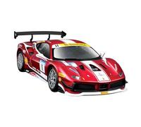 KIT MODÈLE VOITURE STATIQUE BURAGO FERRARI 488 CHALLENGE RACING 2017 ROUGE 1:24
