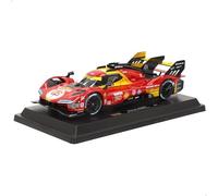 Bburago Ferrari Racing 499P LE MANS HYPERCAR(2024) AF CORSE #50-1:24 - Réplique de voiture de course de collection incroyablement détaillée