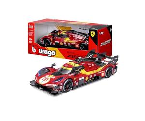 Bburago - Ferrari 499P 24H LMS Hypercar 2025#51, Voiture diecast à l'échelle 1:24, réplique détaillée de la protagoniste du Mans, portières ouvrables, Licence Officielle Ferrari, 3+