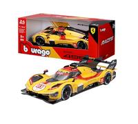 Bburago - Ferrari 499P 24H LMS Hypercar 2025#83, Voiture diecast à l'échelle 1:24, réplique détaillée du Champion du Mans, Portes ouvrables, Licence Officielle Ferrari, 3+