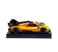 Bburago Ferrari 499P Hypercar 1:24 - Jaune n°83 24h Le Mans 2024 - Modèle réduit métal