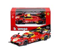 Bburago - Ferrari 499P Winner 2024#50, Voiture métal moulé 1:43, réplique détaillée gagnante 24 Heures du Mans, Licence Officielle Ferrari, âge recommandé 14+