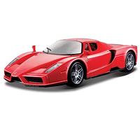 Bburago Ferrari Enzo : voiture miniature à l'échelle 1:24, portes et capot ouvrables, 19 cm, rouge (18-26006)