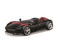 Bburago Ferrari Monza SP1 : modèle de Voiture à l'échelle 1:24, série Ferrari Race & Play, Porte Mobile, Noir/Rouge (18-26027BK)