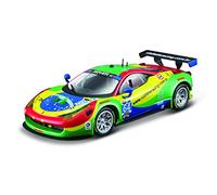 Bburago | Ferrari Racing 458 Italia GT3 Édition 2015 | Reproduction de Voiture Miniature à échelle 1/43 | Verte | Jouet pour Enfant à Collectionner | 18-36305