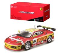 Bburago | Ferrari Racing F430 GT2 Édition 2008 | Reproduction de Voiture Miniature à échelle 1/43 | Rouge | Jouet pour Enfant à Collectionner | B18-36303