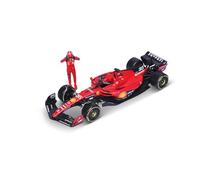 Véhicule avec figurine Burago Ferrari F1 Pilote Leclerc avec casque 2024