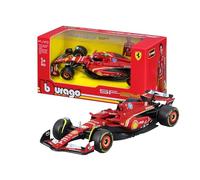 Bburago - Ferrari SF-24#55 Sainz - Modèle réduit réaliste de Voiture de F1 à l'échelle 1:43, réplique moulée sous Pression avec Licence Officielle Ferrari, âge recommandé 3+ Ans