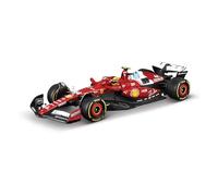 Bburago - Ferrari SF-25 F1 2025#44 Hamilton avec Casque, Voiture Diecast à l'échelle 1:43, réplique détaillée avec vitrine et Socle, Licence Officielle Ferrari, âge recommandé 14+ Ans