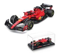 Bburago - Ferrari SF23 F1 2023#Leclerc avec Casque - Voiture Miniature De Collection en Métal À L’Échelle 1/24 - Modèle Réduit Officiel Formule 1 Saison 2023 - Détails Réalistes - Edition Collector