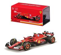 Bburago - Ferrari SF24 Italy F1 2024#Sainz avec Casque - Voiture Miniature métal 1/43 - Modèle réduit Officiel Formule 1 Saison 2024 - Détails réalistes - Edition Collector Ferrari