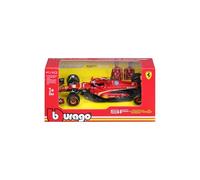 Bburago - Ferrari SF24 Italy F1 2024#Sainz avec Casque - Voiture Miniature métal 1/43 - Modèle réduit Officiel Formule 1 Saison 2024 - Détails réalistes - Edition Collector Ferrari