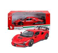 Bburago - Ferrari SF90XX Stradale 2024, Voiture Miniature 1:18, Supercar Rouge avec Portes, Capot et Coffre ouvrants, réplique détaillée et fidèle, sous Licence Ferrari, âge 36+ Mois
