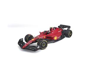 Bburago Formula 1 Ferrari F1-75 SAINZ with Helmet 1:18 Scale Collectible Race Car
