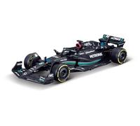 Bburago Formula 1 MB W14 2023 with Helmet Russell 1:43 Scale Die-Cast Collectible Race Car