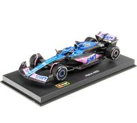 BBURAGO - Formule 1 Alpine 2023 de Esteban Ocon avec Casque - Reproduction de véhicule à 1/43 - Collection Racing - Jouet pour Enfant à Collectionner à partir de 3 Ans - 38073O