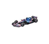 Bburago Formule 1 Alpine A525 BWT Alpine F1 Team 2025 N°43 Franco Colapinto - avec Pilote et Vitrine, Moulée sous Pression à l'Échelle 1:43, Bleu Rose Noir
