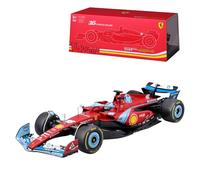 Bburago Formule 1 Ferrari SF-24 Miami Version Deluxe Edition (2024) : modèle de voiture à l'échelle 1:18, du pilote #16 Charles Leclerc, boîtier rigide de 35,9 cm, rouge (18-16821-1)
