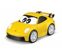 Bburago Junior Porsche 911 GT3 My 1st Collection, 1:43 Scale Die-Cast Car with Dispenser, Interactive Vehicle Toy for Young Collectors, Yellow Or Blue Supplied, 12 Months +