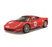 BBurago Voiture miniature Ferrari 458 Challenge Nº5 1:24 Rouge Enfants