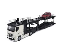 Bburago 1/43 Street Fire Tow Mercedes Benz Actros With Volkswagen Polo Gti Mark 5 18-31458 Car Argenté