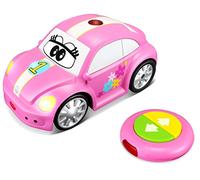 Bburago Maisto France - Véhicule Bébé Radiocommandé Ma 1ère Coccinelle RC Rose - Jouet Télécommandé pour Enfants à partir de 18 Mois - Voiture Autopropulsée avec Lumières et Sons Amusants