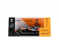 Bburago - McLaren F1 MCL39 2025#4 Norris, Voiture Miniature à l'échelle 1:43 avec vitrine d'exposition, réplique détaillée de la F1 McLaren, Socle Inclus, Licence Officielle, âge recommandé 14+ Ans