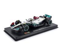 Voiture Bburago Voiture 1/43 Racing Mercedes AMG W13 E-Performance avec casque Hamilton
