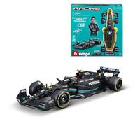 Bburago - Mercedes AMG W14 F1 2023#Hamilton kit à Monter avec Casque et Support - Voiture Miniature métal 1/24 - Modèle Officiel Formule 1 Saison 2023 - Edition Collector Mercedes
