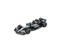 Bburago - Mercedes AMG W15E F1 2024#Russell avec Casque - Voiture Miniature métal 1/43 - Modèle Officiel Formule 1 Saison 2024 - Détails réalistes - Edition Collector Mercedes