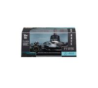 Bburago - Mercedes-AMG W16 2025#63 Russell, Voiture Miniature à l'échelle 1:43 avec vitrine, réplique détaillée de la Mercedes F1, Socle Inclus, Licence Officielle, âge recommandé 14+ Ans