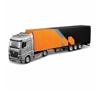 Bburago - Mercedes Semi Truck avec McLaren MCL38 (2024) #4 Norris, Set Diecast 1:43, Camion Détaillé avec F1, Licences McLaren et Mercedes, Âge 3+ Ans