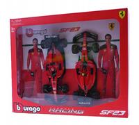 Bburago Model 1:24 Ferrari SF-23 Leclerc Sainz zestaw bolidów F1 18-26817 Bburag