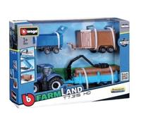 BBURAGO MODEL TRAKTOR GESCHENKSET 17.315HD + 3 ANHÄNGER 10CM (Spielzeug - Fahrzeuge)