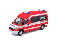 Bburago Modèle Mercedes 1832006F Sprinter Feuerwehr Rouge Maßstab 1:50