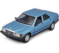Bburago Modèle Miniature Mercedes 190E 87 Diamant Bleu Échelle 1:24 18-21103